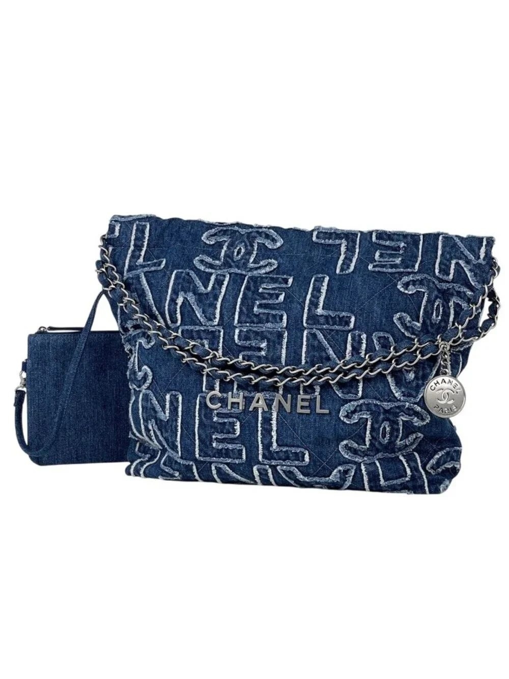 Chanel Shoulder Bag Chanel 22 Denim Blue